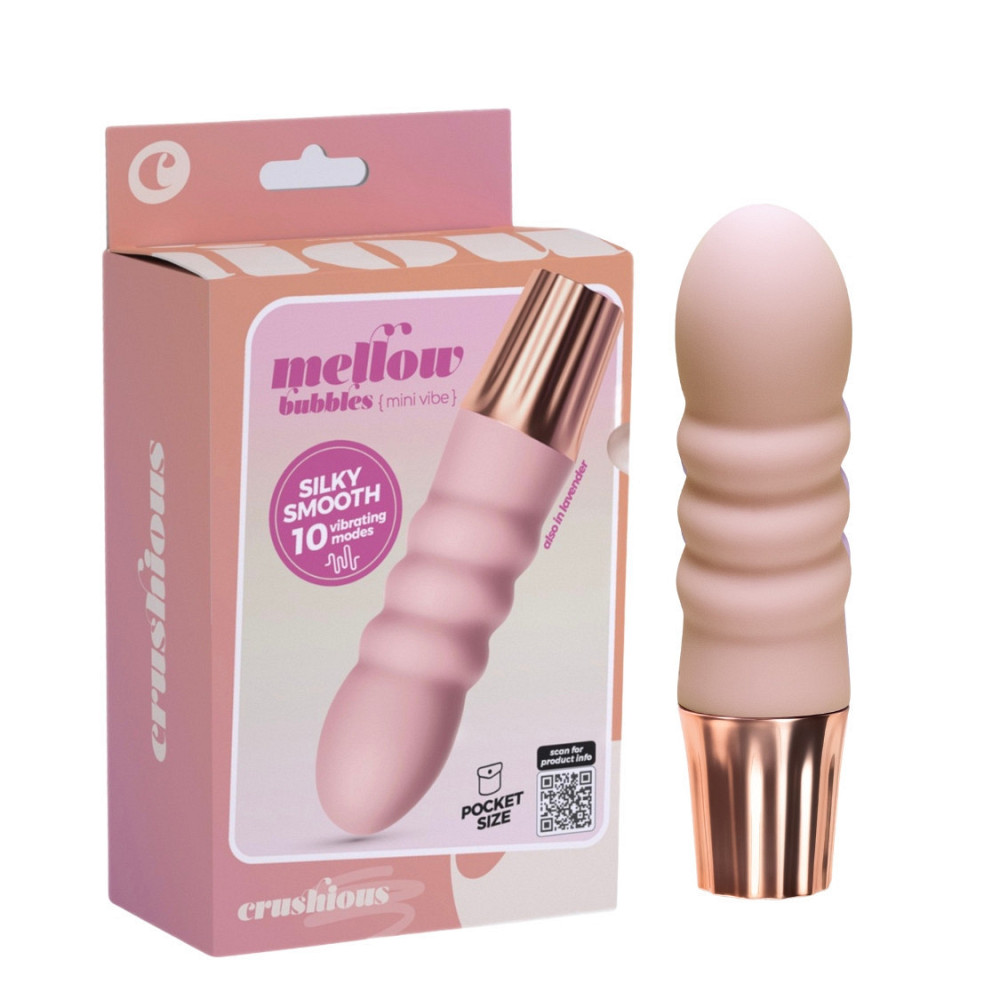 Міні-вібратор CRUSHIOUS Mellow Bubbles, рожевий, 11 х 2,8 см Sex Aura Київ - фото 1