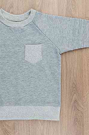 Джемпер для хлопчика, сірий топ Крохатушка одяг Київ