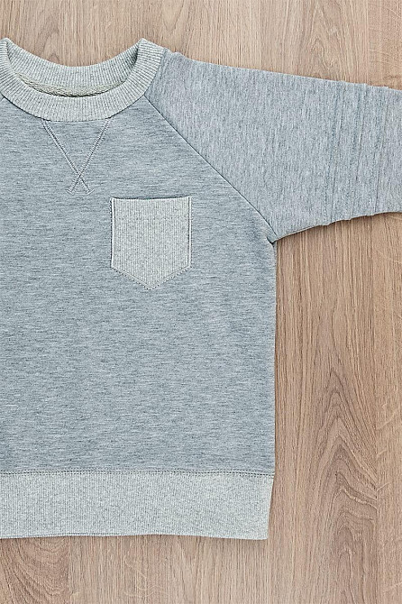 Джемпер для хлопчика, сірий топ Крохатушка одяг Київ - фото 3