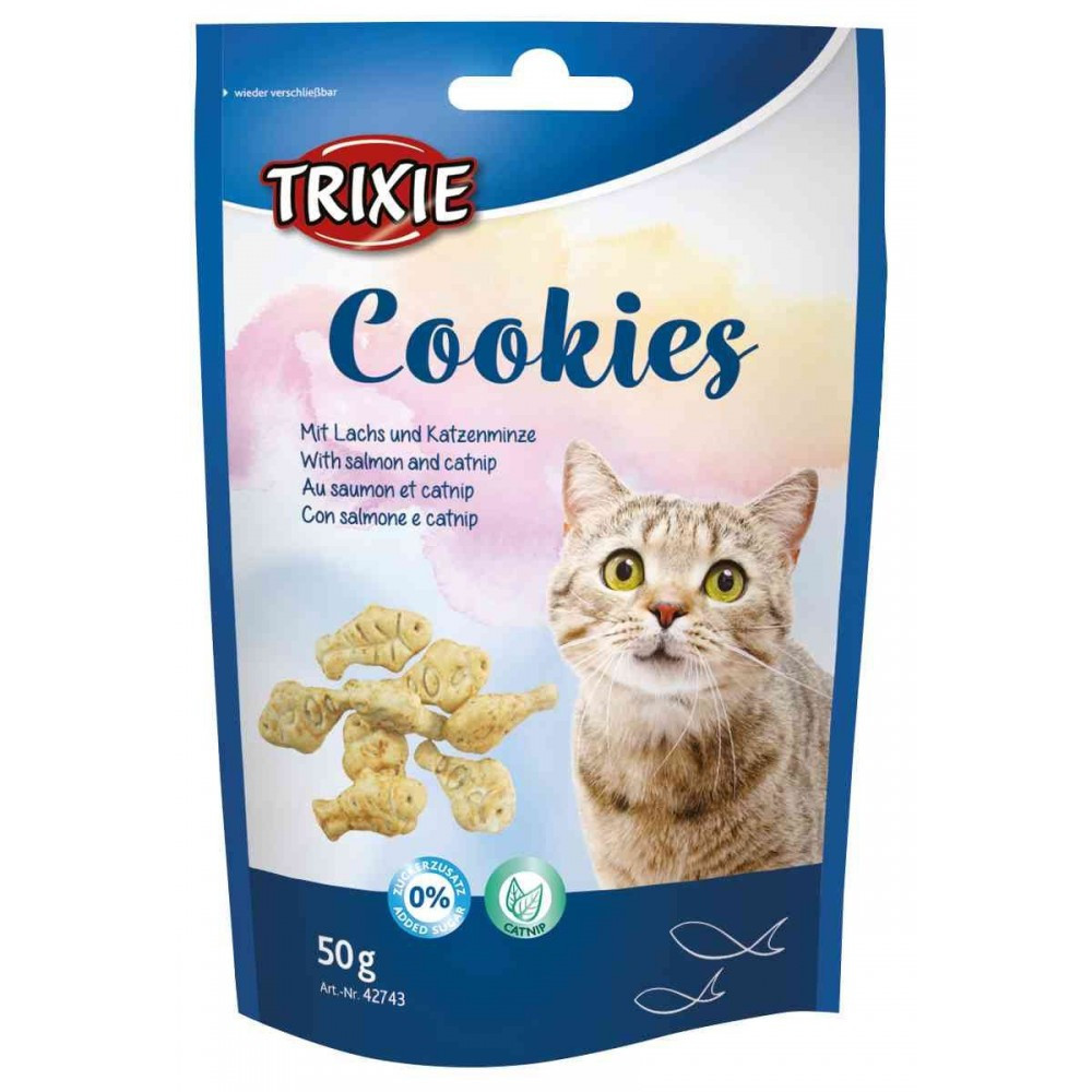 Ласощі Trixie TX-42743 Cookies для котів печиво з лососем та котячою м'ятою 50 г Вінниця - фото 1