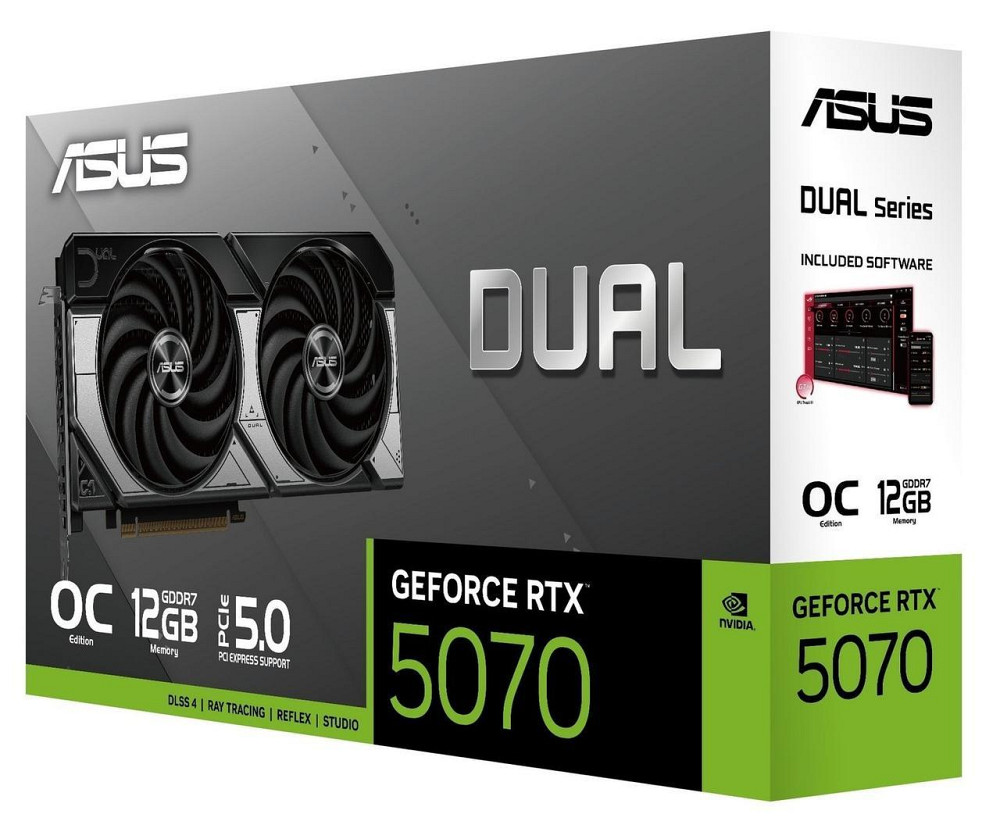 Відеокарта GF RTX 5070 12 GB GDDR7 Dual OC Asus (DUALRTX5070O12G) Black Харьков - изображение 8
