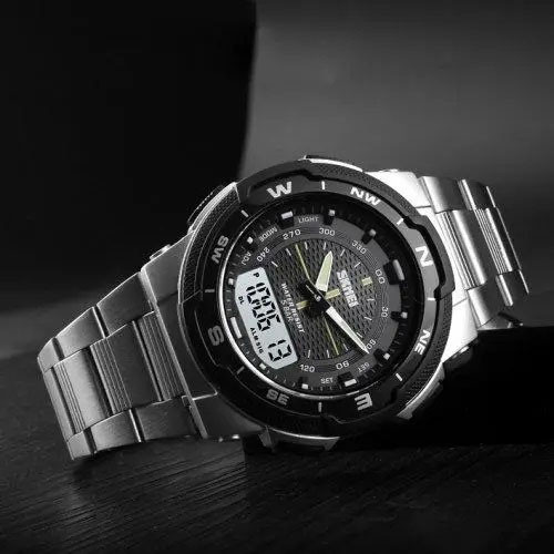 Часы спортивные армейские SKMEI 1370SI, Тактические военные часы для ЗСУ Хорошие наручные мужские BU-71 Львов - изображение 6