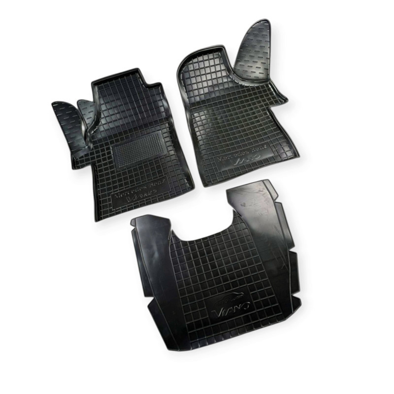 Коврики Мерседес viano 2007-> (long) салон з 2-х частей борт 2,5см, с перемычкой салона Мукачево - изображение 1