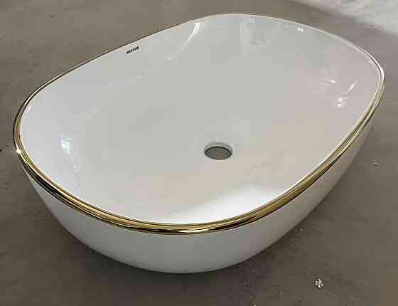 Раковина накладна Mixxus Premium ELLIPSE-0105 EDGE GOLD 600х400х150mm   ( MP6564 ) 31442 Харків