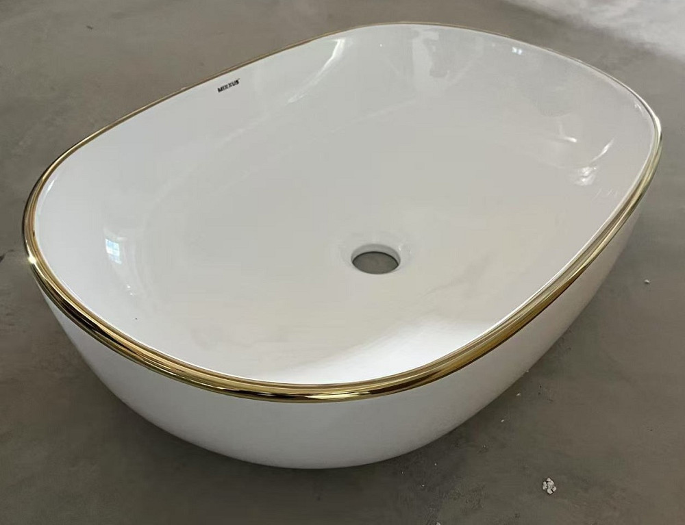 Раковина накладна Mixxus Premium ELLIPSE-0105 EDGE GOLD 600х400х150mm   ( MP6564 ) 31442 Харків - фото 3
