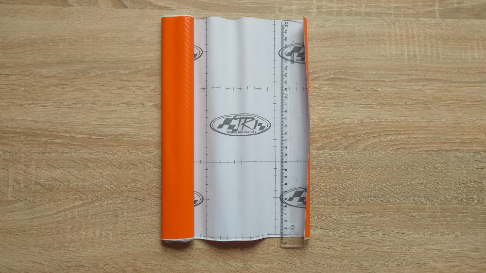 Карбонова плівка авто наклейки помаранчева 125х29.5 Київ - фото 7