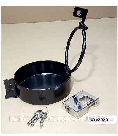 Замок крышки бака Ø80мм С НАВИСНЫМ ЗАМКОМ Защита крышки бака 80мм DAF, MERCEDES, VOLVO, MAN, IVECO, RENAULT Луцк