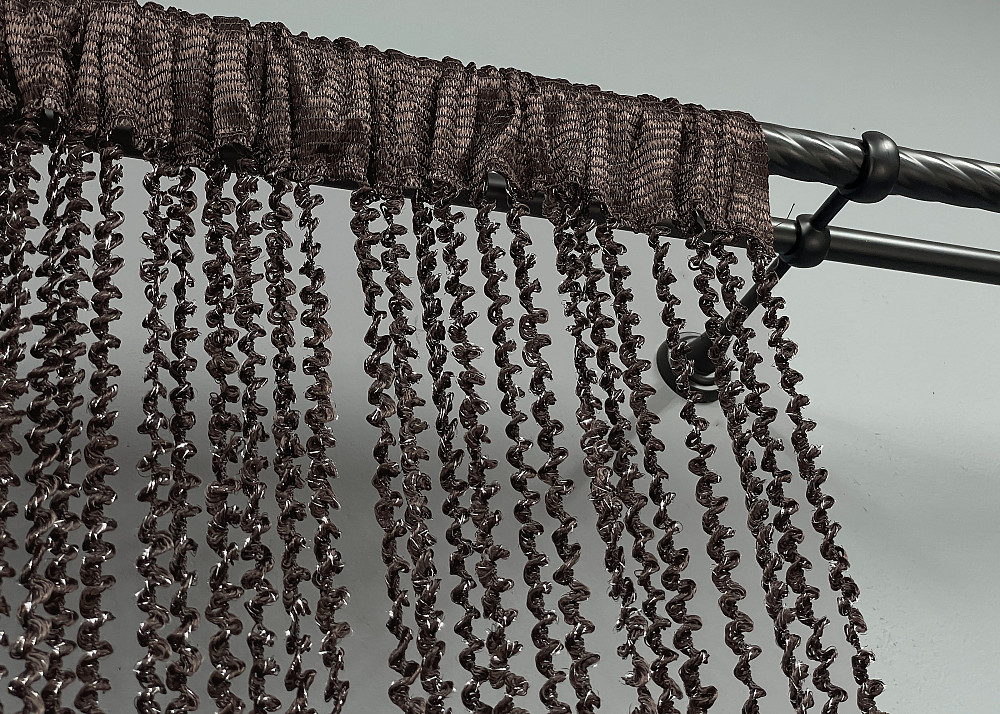 Шторы-нити спираль с люрексом Венге 300х300см 1 шт (61-070) Киев - изображение 8