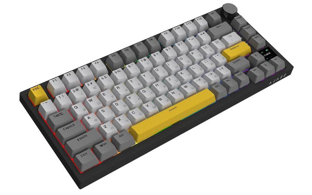 Клавіатура бездротова Ajazz AK820 Pro Flying Fish Switch Black RGB With Screen (AK820PRO-FF-BGY) ( 18427 ) Харків - фото 2