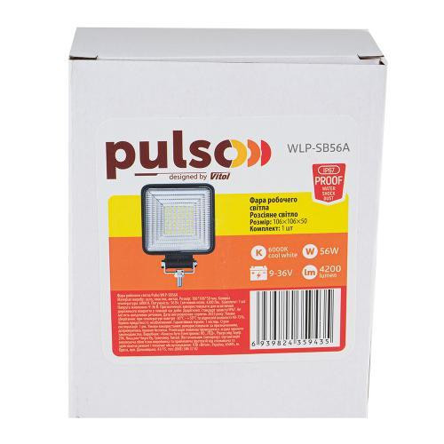 Фара рабочего света WLP-SB56A 64 LED 0,9W 56W 9-36V 6000K Flood (106x106x50) Харьков - изображение 4