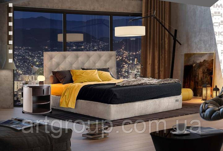 Ліжко-подіум двоспальне BristolNew Design Comfort 180×190см З підйомним механізмом та нішею для білизни Бежевий Дніпро - фото 9