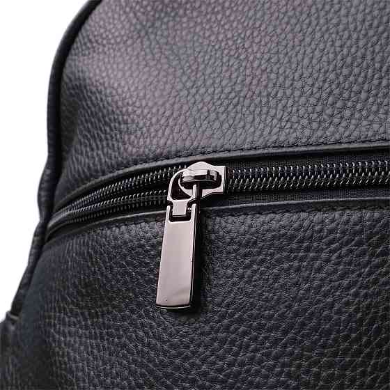 Лаконічний жіночий рюкзак з натуральної шкіри Vintage 23062 Чорний Київ