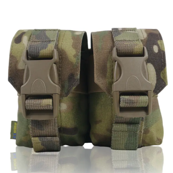 Подвійний підсумок для гранат. Тактичний підсумок під 2 гранати KIBORG Multicam. Підсумок гранатний подвійний Київ