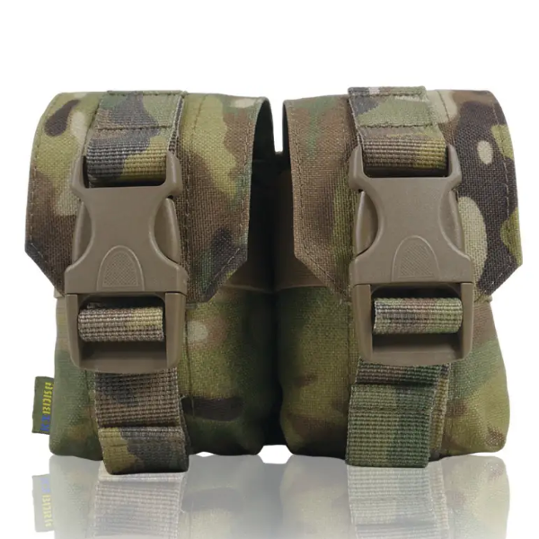 Подвійний підсумок для гранат. Тактичний підсумок під 2 гранати KIBORG Multicam. Підсумок гранатний подвійний Київ - фото 1