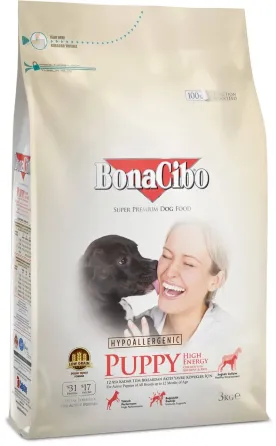 BonaCibo Puppy High Energy (Бонасибо Паппи Хай Энерджи курица рис и анчоусы) сухой корм для активных щенков Запорожье