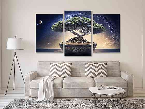 Модульная картина в гостиную / спальню Дерево Бонсай Art-698_3 Киев