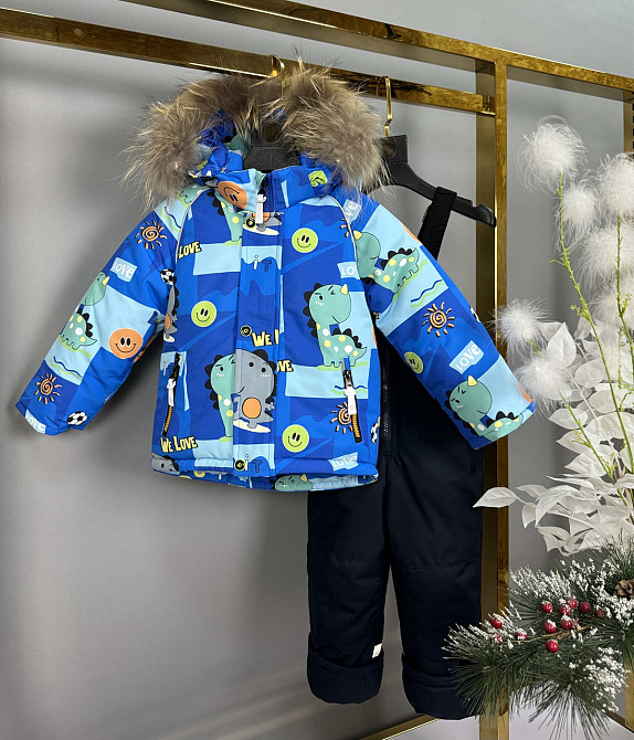 Детский зимний комбинезон на мальчика куртка и полукомбинезон 74,80,86,92 Николаев - изображение 1