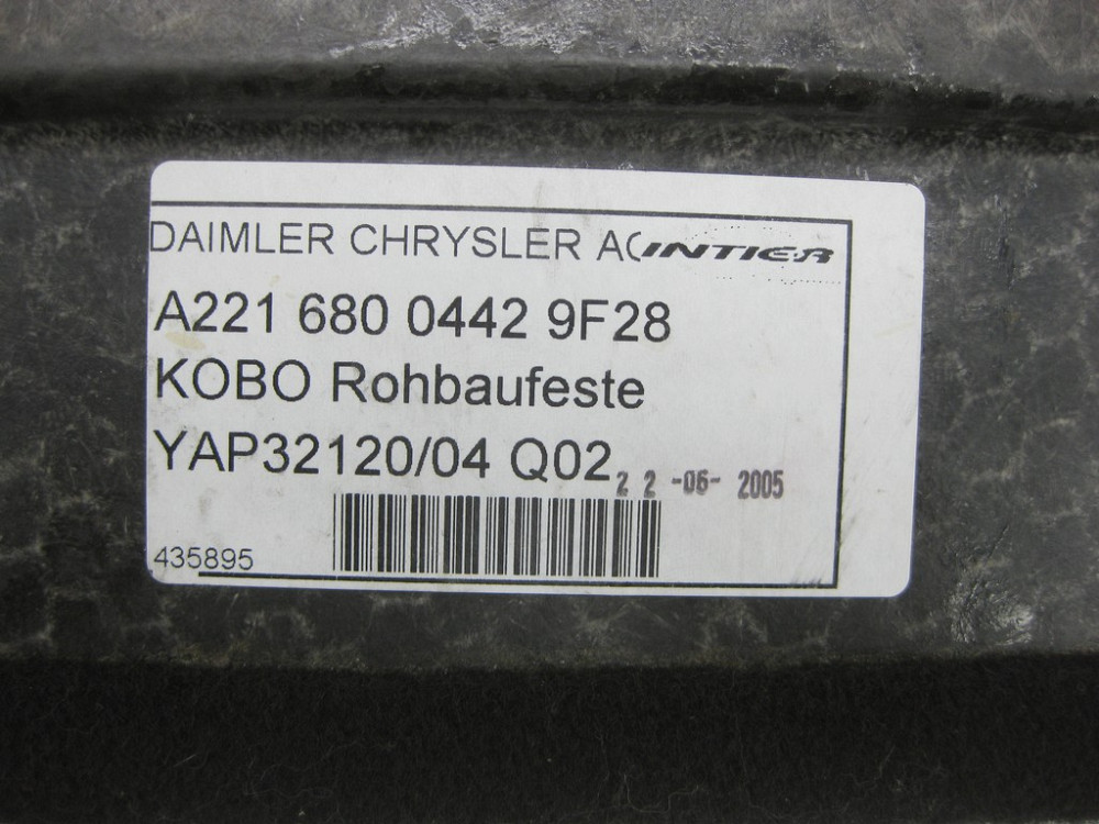 Mercedes-Benz  A2216800442 9F28 Підлога багажника задня частина S-Class W221 S-class short W221 S-class long V221 Одесса - изображение 8