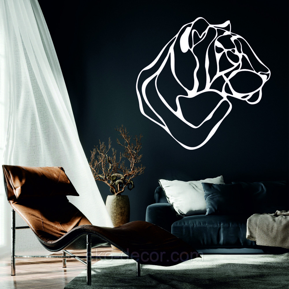 Декоративное настенное Панно «Тигр» Декор на стену 70*70 см, Белый Киев - изображение 3