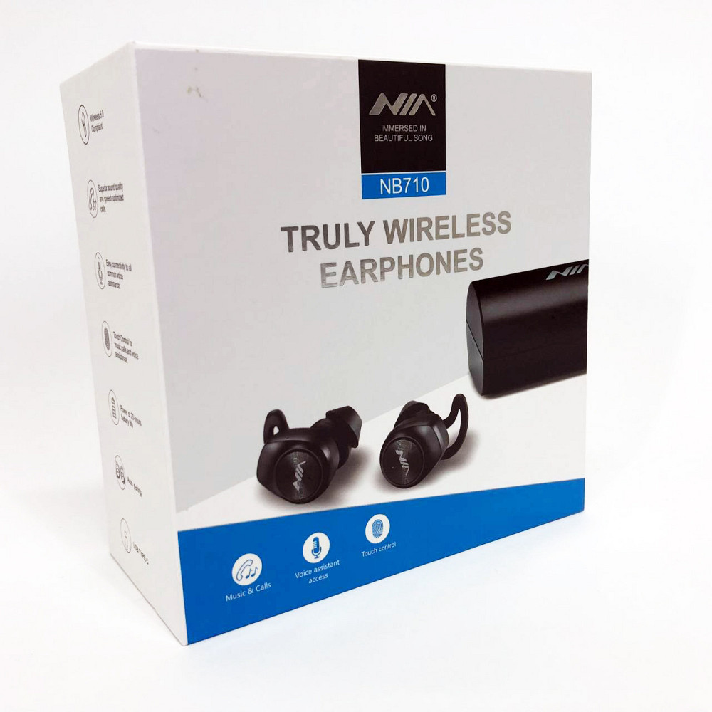 Арматурные беспроводные bluetooth наушники Bluetooth NIA NB710, Наушники с микрофоном BX-38 Львов - изображение 1