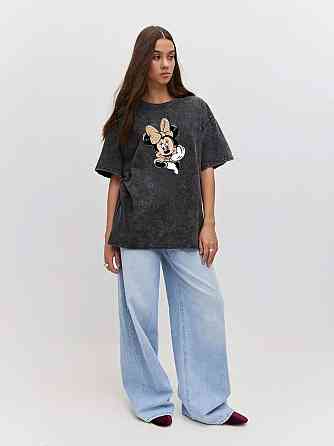 Футболка оверсайз винтаж с принтом Черный Минни-бант Харьков