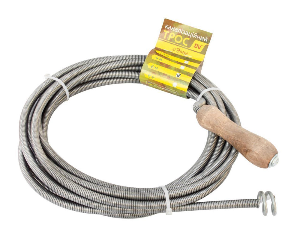 Трос для прочистки канализации O9мм, 6м Харьков - изображение 1
