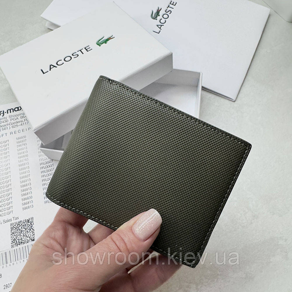 Чоловіче портмоне Lacoste (1716) подарункова упаковка Київ - фото 3