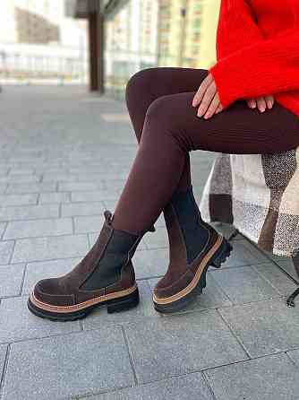 Molly Черевики жіночі MOLLY коричневі замша натуральна высота 17 см размер 37-40 (5718) Коломыя