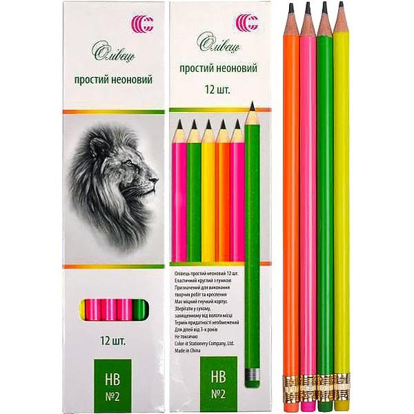 Набір олівців CR255-12 неоновий 12 штук Вінниця - фото 4