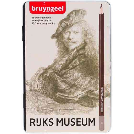 Набор графитных карандашей Dutch Masters Автопортрет Рембрандт 12шт Bruynzeel Киев