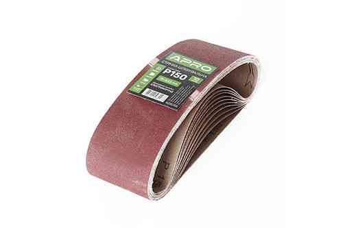 Стрічка шліфувальна нескінченна APRO P150 75×533 мм (10 шт.) Рівне