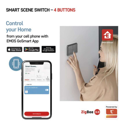 Розумний вимикач EMOS H5016 4 buttons ZigBee 3.0 Black (H5016) Вінниця - фото 5