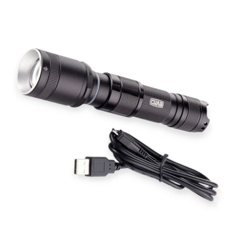 Ліхтарик діодний cree 150/200/600лм, li-ion 2.2ач, 5 режимів, зарядка usb, 2,5-10 годин джоуль Сила ручна Мукачево - фото 1