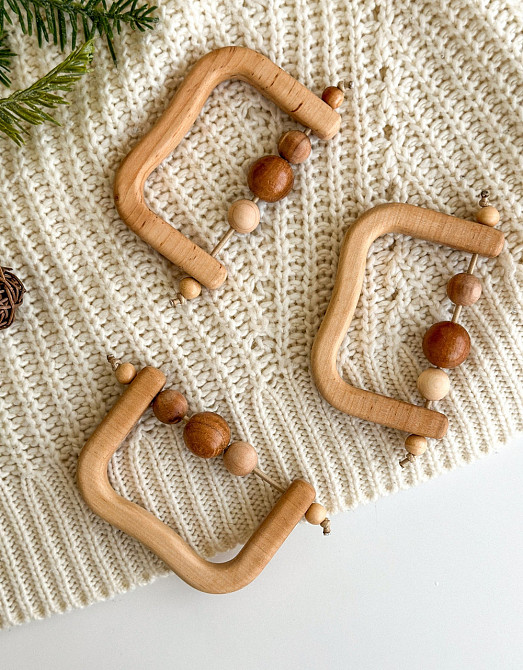 Деревянная детская погремушка Дуга с ожерельями WooolyWool Киев - изображение 7