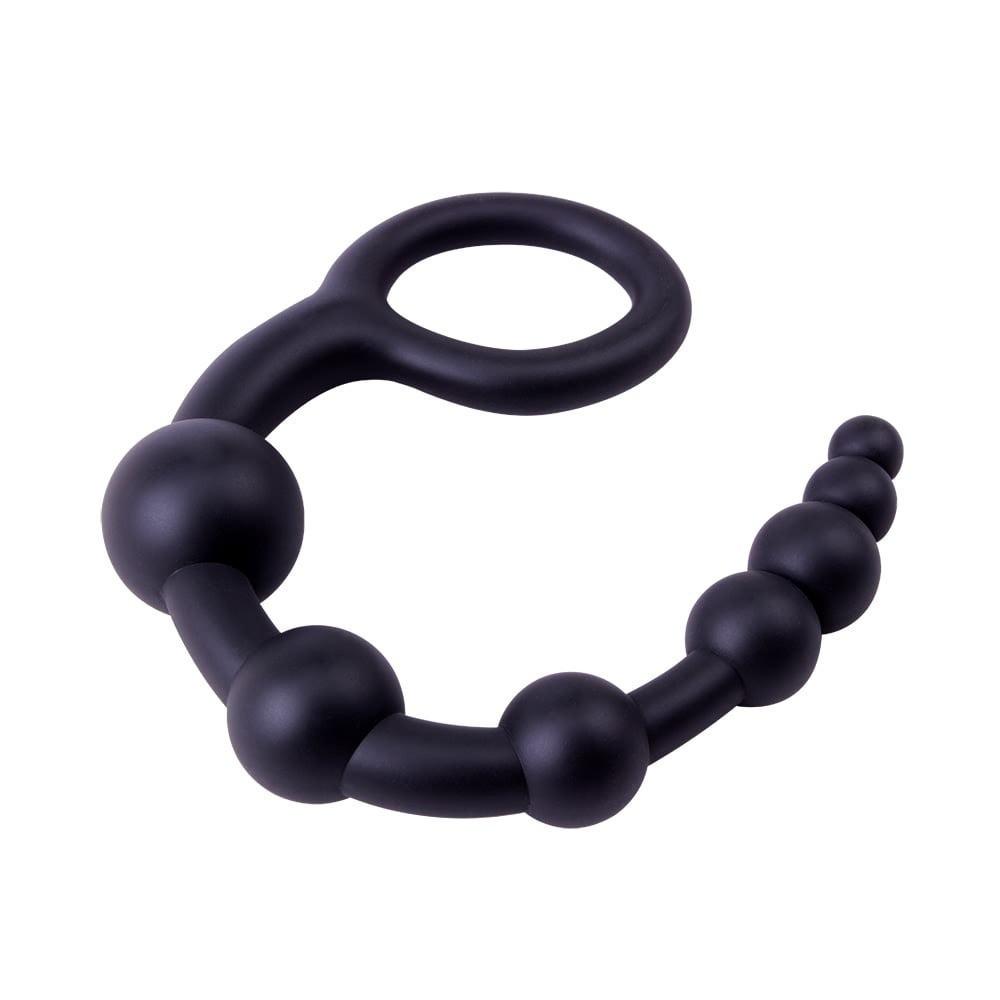 Анальний ланцюжок Chisa Black Mont 9.4 з ланками різних діаметрів, чорна Sex Aura Київ - фото 2