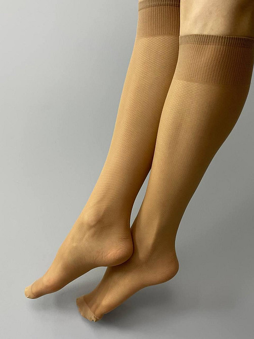 Гольфы женские Viva Fishnet 20 den 2 пары, беж, черные Черновцы - изображение 2