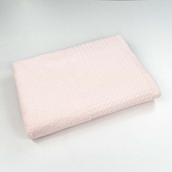 Комплект махровых полотенец Вафельный Бордюр 3шт GM Textile 40х70см, 50х90см, 70х140см 500г/м2 (Свет Сумы - изображение 7