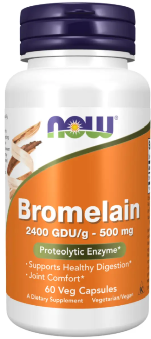 Бромелайн Now Foods Bromelain 500mg 60 раст капс Киев - изображение 4