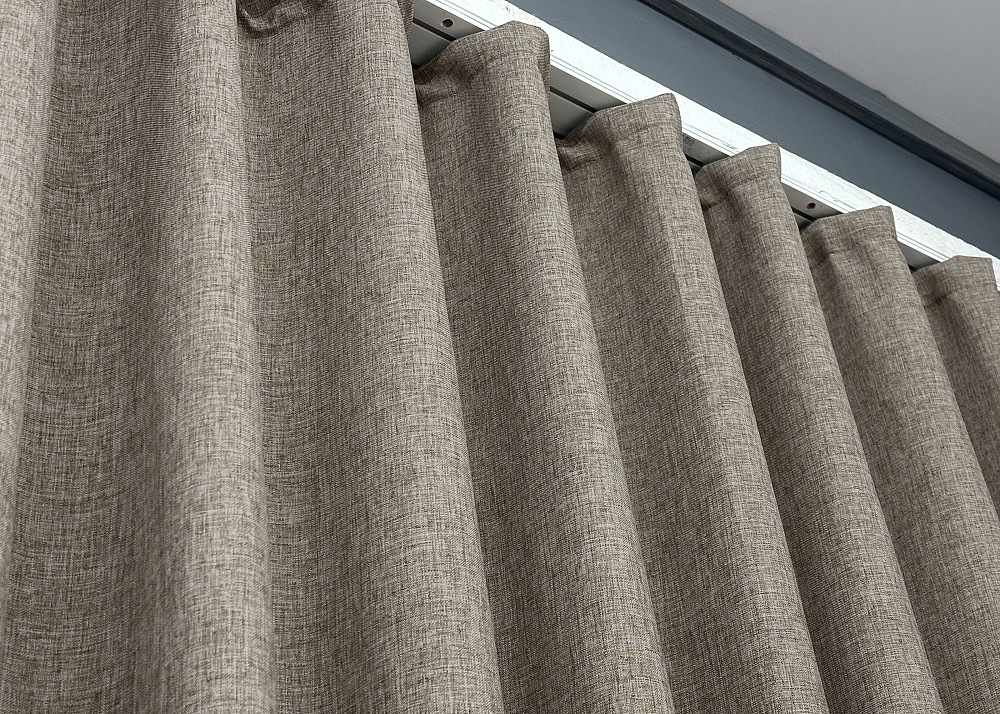 Шторна тканина льон фактурний легкий, колекція “ALORA-TON” колір сіро-коричневий 1877ш Київ - фото 5