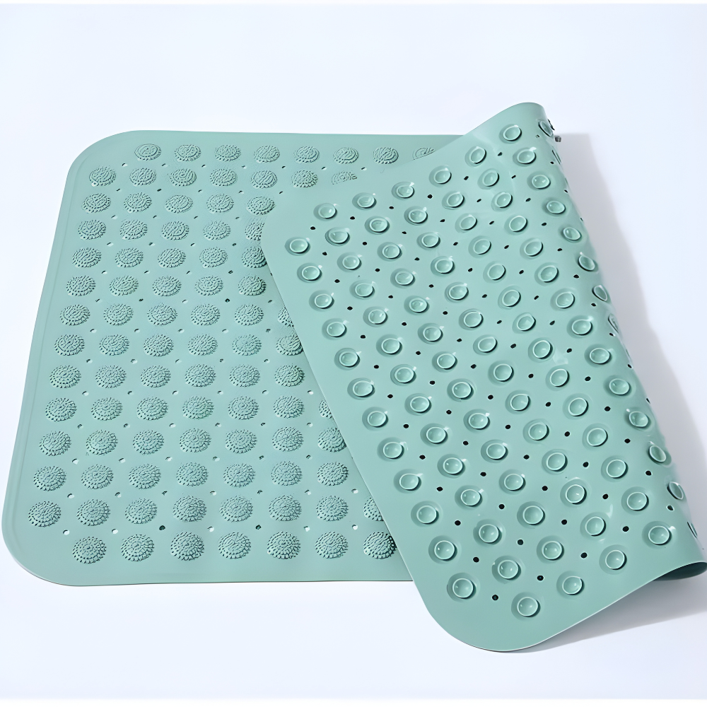 Коврик для душа и ванной комнаты силиконовый,массажный антискользящий в ванную прямоуголный 40х80 см, бирюзовый Каменец-Подольский - изображение 2