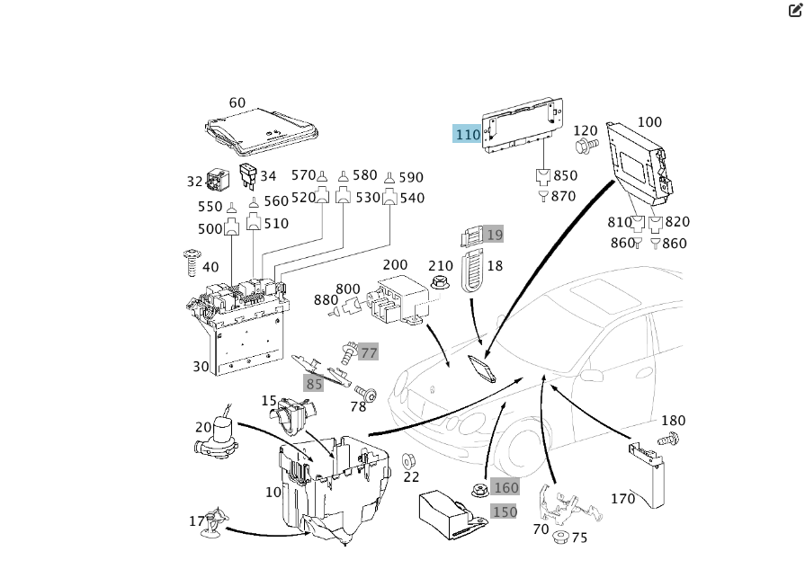 Mercedes-Benz  A0335454032 Блок керування ESP+PML E-class W211 SL R230 E-class S211 Одеса - фото 2