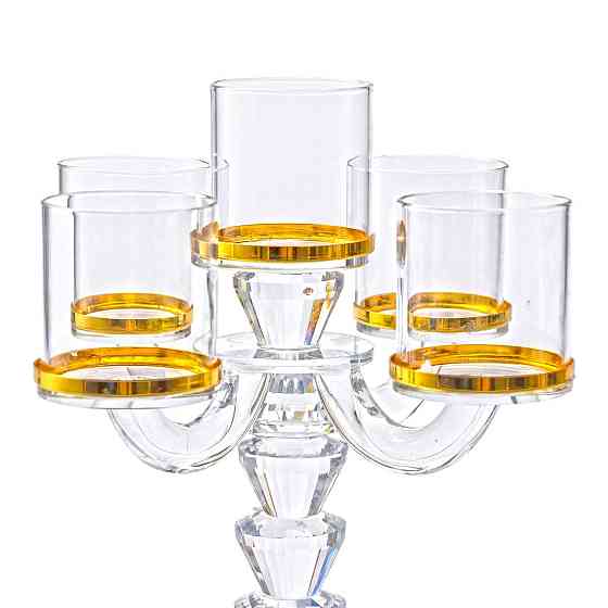 Декоративний канделябр на 5 свічок зі золотом Київ