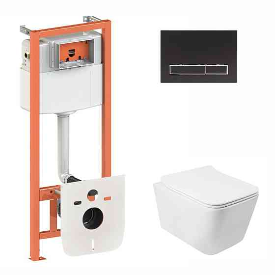 Готове рішення Qtap для ванної кімнати: підвісний унітаз Crow Rimless 520х360х290 + комплект інсталяції Nest 4 в 1 (лінійна Київ