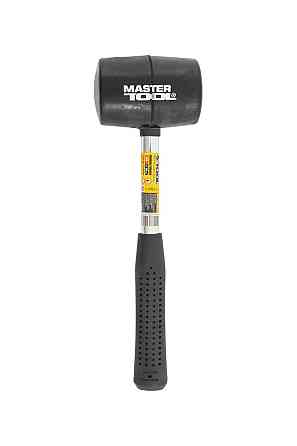 Киянка гумова MASTERTOOL 60 мм 450 г металева рукоятка чорна 02-1302 Коломия