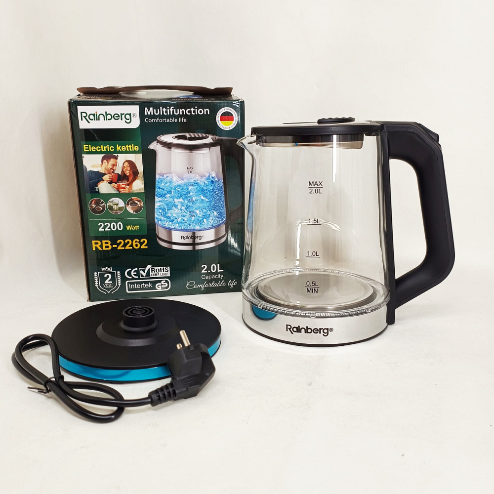 Чайник з функцією захисту від перегріву Rainberg, Електрочайник з функцією автоматичного відключення UY-80 Львів - фото 5