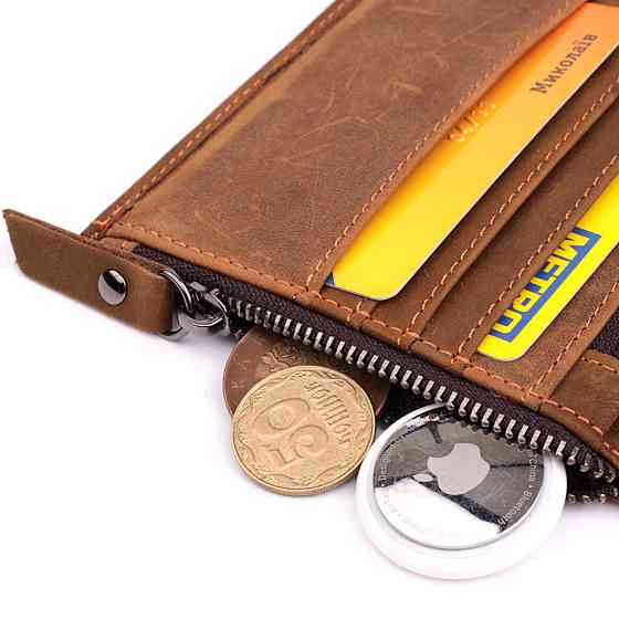 Практичный кошелек для мужчин из натуральной кожи 22856 Vintage Коричневый Киев