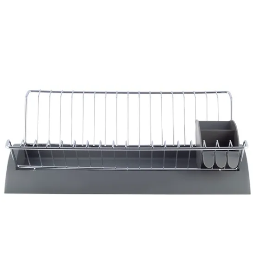 Сушарка для посуду 41,5*25,5*11,5см з піддоном хромована сталь сірий 0769A KAMILLE Житомир - изображение 7