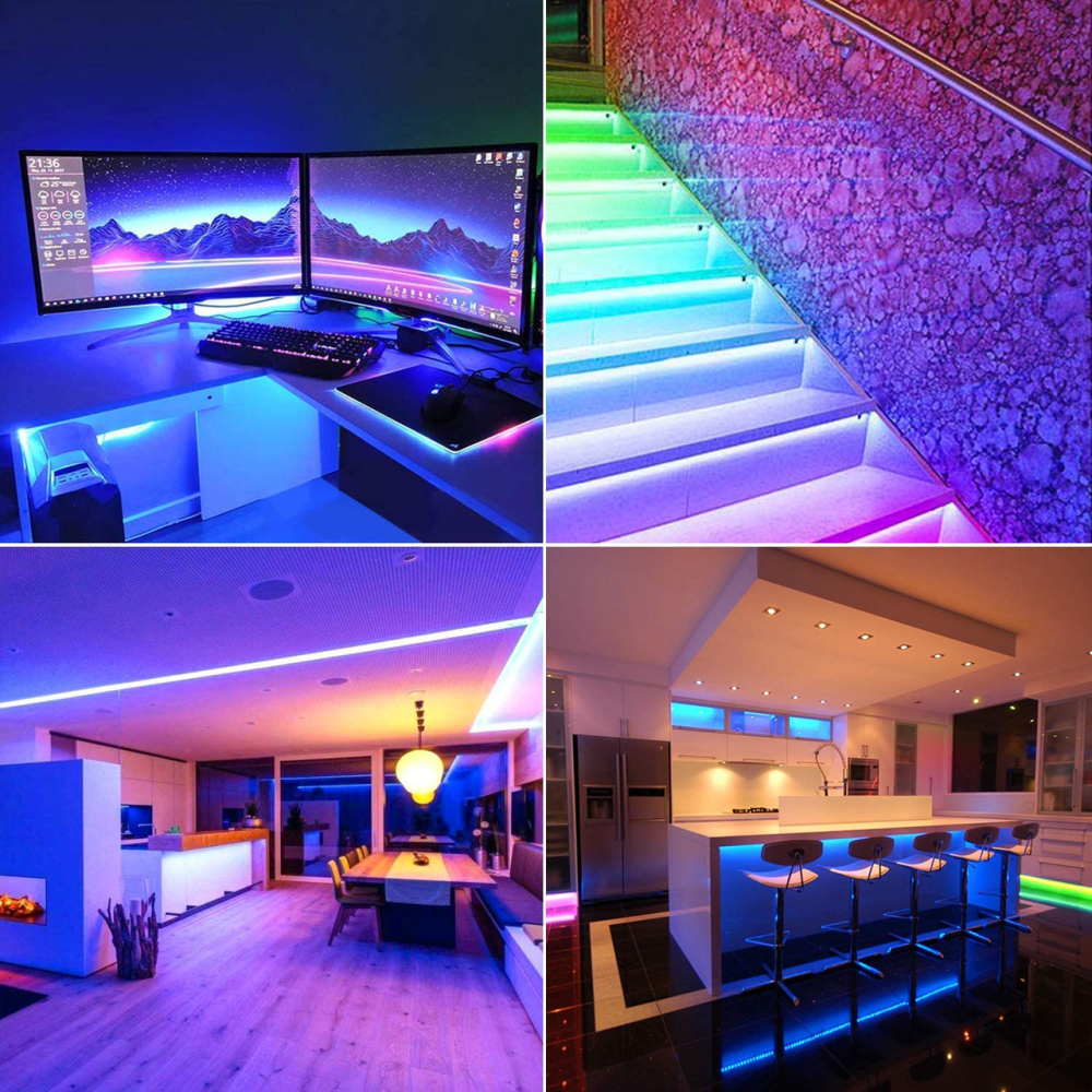 Розумна світлодіодна LED стрічка Maxcio Smart 5 м, Wi-Fi RGB, керування зі смартфона, сумісна з Alexa та Google Home Київ - фото 8