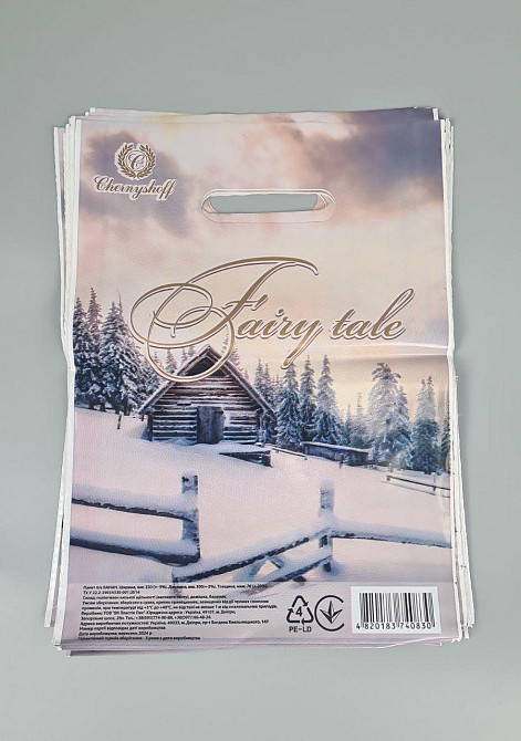 Пакети з вирубаною ручкою (22*30)п Н.Год "Зима" Рендпако (50 шт.) Харків - фото 2