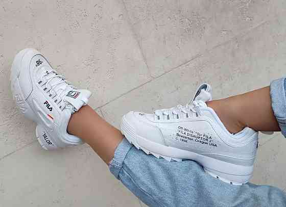 Кроссовки FILA Disruptor Белые Кожаные Фила Женские (размеры: 36,37,38,39,40,43) Видео Обзор Днепр